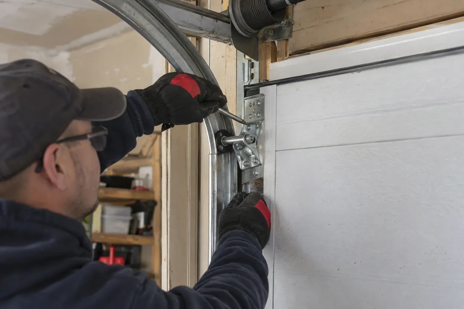 Illustrative garage doors scene
